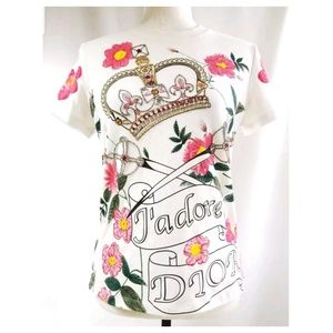 New Christian Dior Crystal Jadore Crown Shirt 8/10